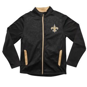 Fanatics New Orleans Saints Jacket Mens Medium Black NFL Full Zip Track
